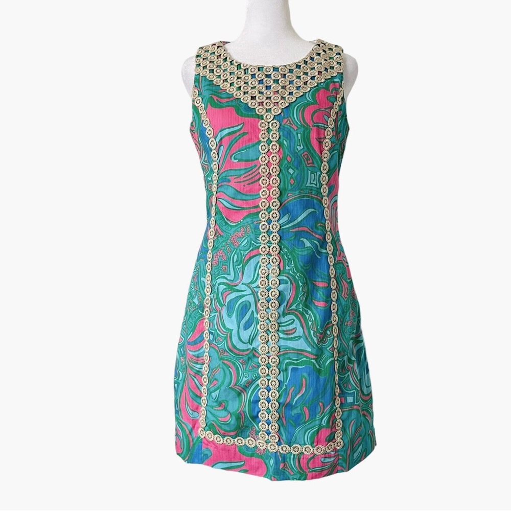 Lilly Pulitzer Macfarlane Shift Dress Size 2 Multicolor